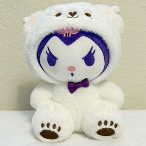 Sanrio Kuromi 8" Stuffed Plush Polar Bear Outfit